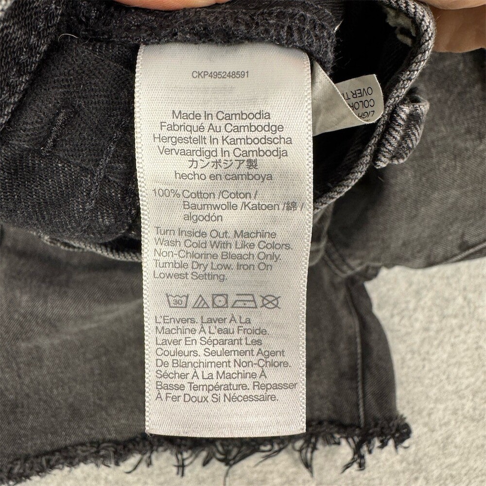 Madewell “The Brynn Long Short” Denim Womens Size 26 Black High Rise Raw Hem - Picture 7 of 16